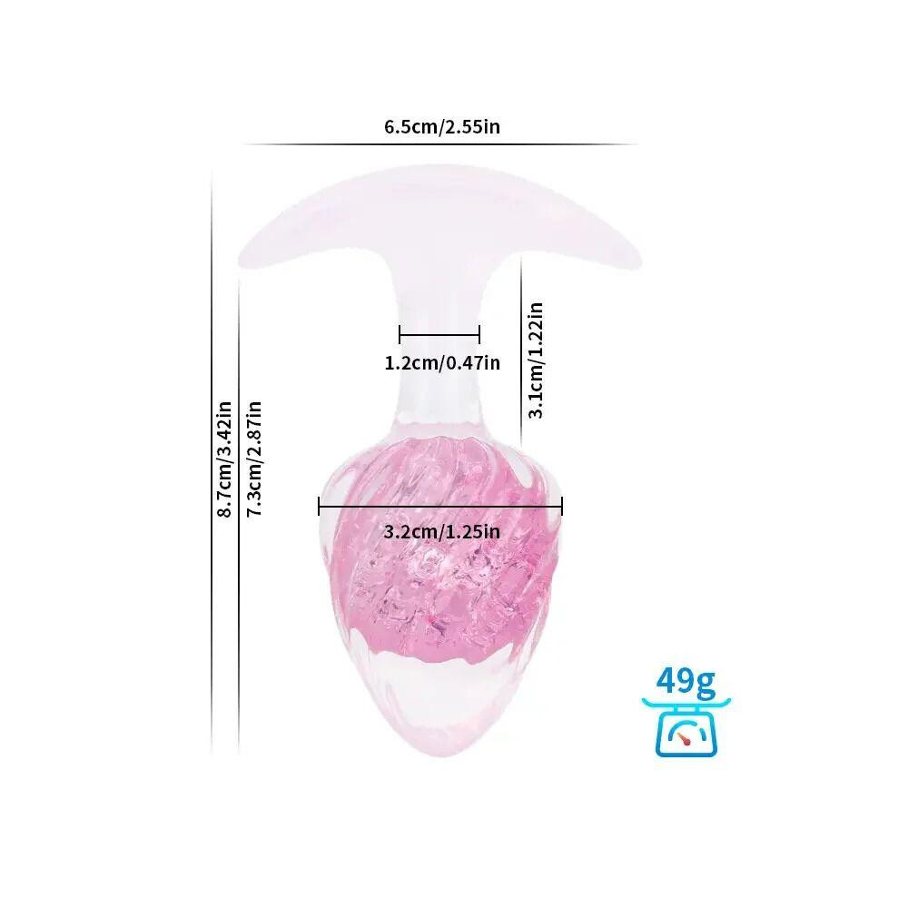 Анальная пробка Liebe Seele Icecream-shaped Crystal Anal Plug - Pink Small Sex Aura Киев - изображение 2