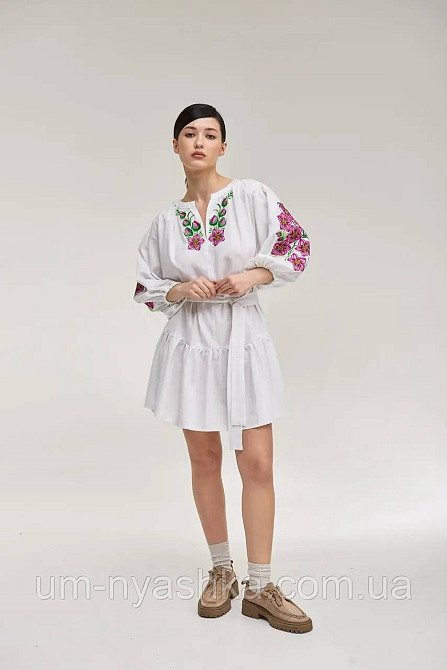 Біле вишите плаття Квітковий сад біла Кривий Ріг - фото 3