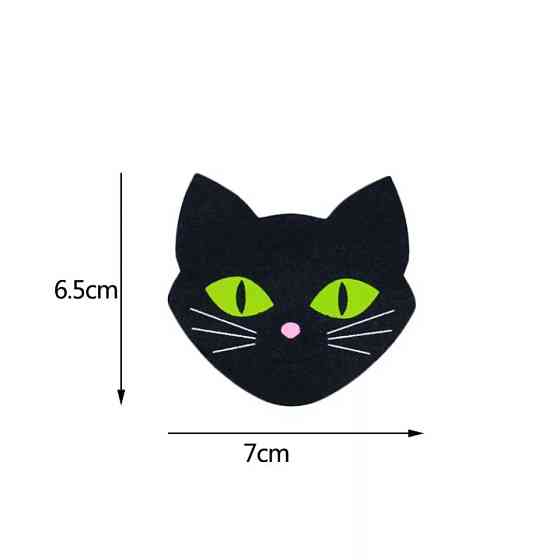 Наклейки на грудь Коты 65 на 70 мм черный Киев