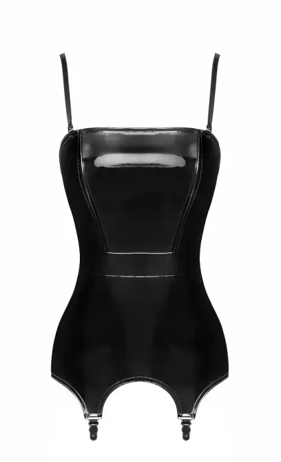 Корсет з підв'язками для панчіх Noir Handmade F381 Dominae Venom PVC corset-belt L Львов - изображение 6