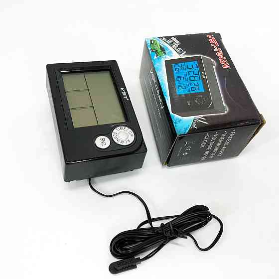 Годинник автомобільний електронні автогодинник VST-7048V для ВАЗ з MJ-334 вольтметром, температурою Київ