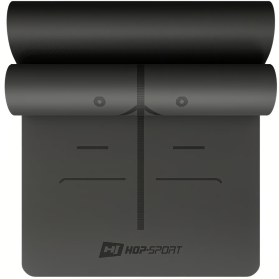 Йога-мат Hop-Sport PU 0,5см 183 x 68см HS-P005GM чорний Київ