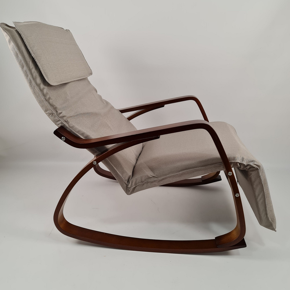 Крісло гойдалка з підставкою для ніг Avko ARC003 Walnut Beige Київ - фото 4