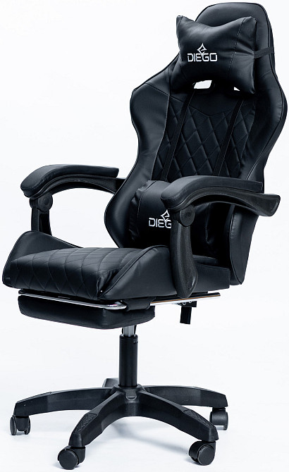Крісло геймерське DIEGO AERO Full Black Київ - фото 2