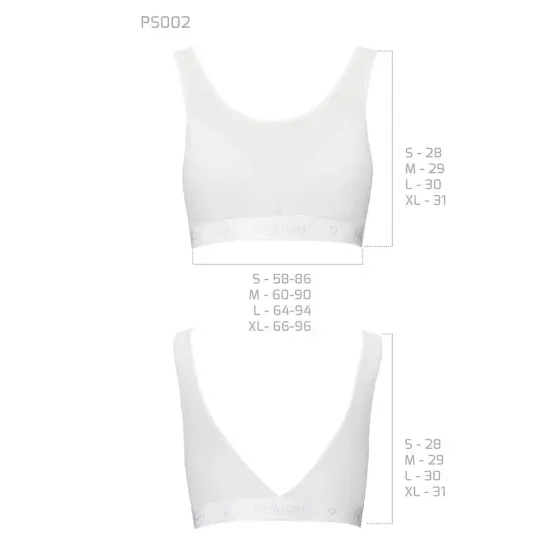 Топ з прозорою вставкою Passion PS002 TOP L, white Львів
