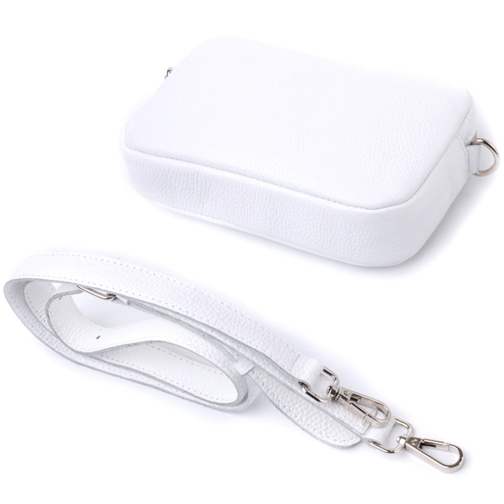 Универсальная классическая сумка кросс-боди из натуральной кожи Shvigel 22840 Белая Киев - изображение 5