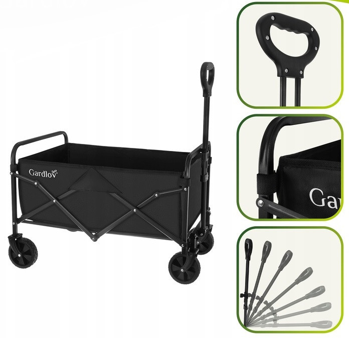 Садовая тележка транспортная складная 90 литров до 100 кг Gardlov (27542) Нововолынск - изображение 3