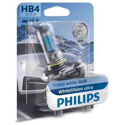Автолампа Philips HB4 WhiteVision Ultra +60%, 4200K, 1шт/блістер (9006WVUB1) Винница