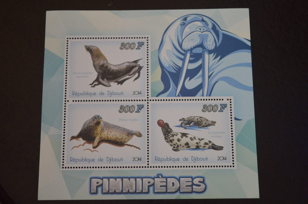 Джибути. Фауна. Блок. 2015 год (В-6) Полтава - изображение 1