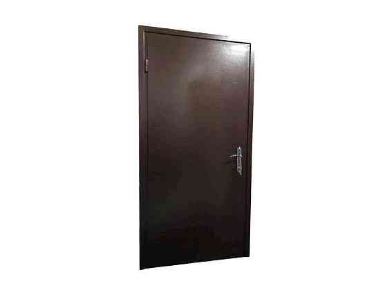 Двері вхідні металеві Метал/ДСП ліва Економ 850*2040 темно-коричневий ТМ ПОРТАЛА Київ