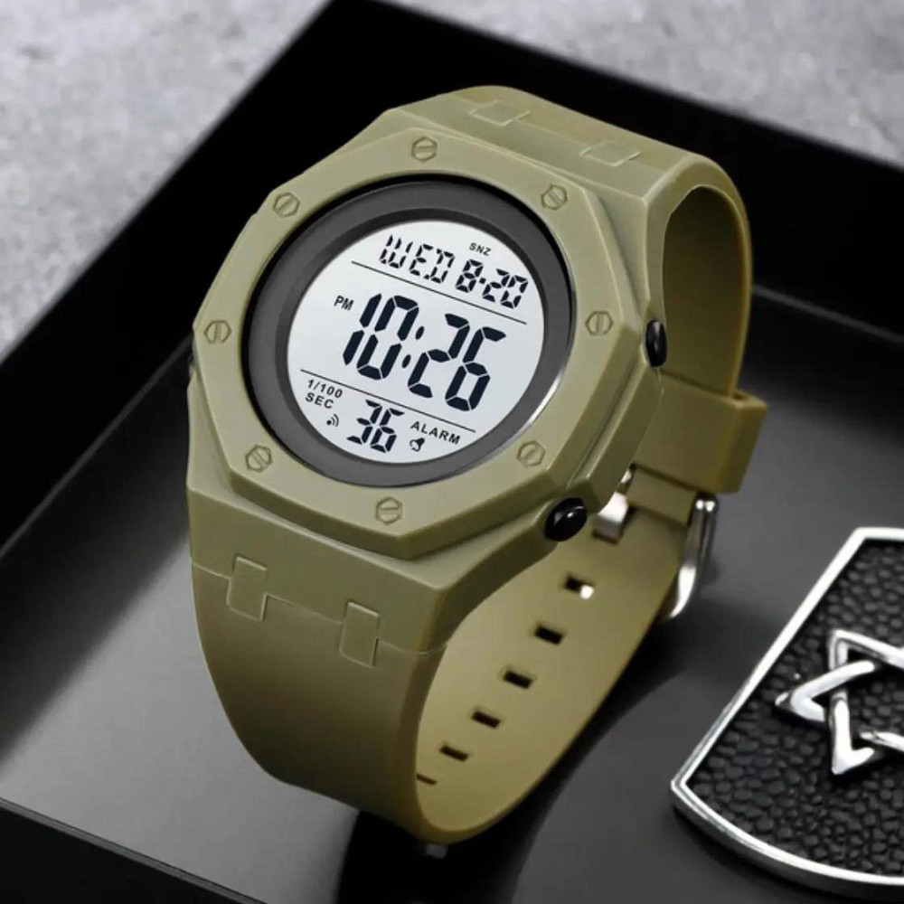 Чоловічі тактичні військові годинники SKMEI, Прості електронні наручні чоловічі годинники SL-52 Львів - фото 3