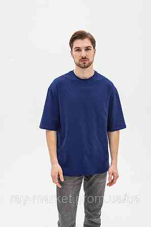Футболка оверсайз RAY OVERSIZE мужская темно-синяя (U0104M-Navy Blue) 2XL-3XL Киев