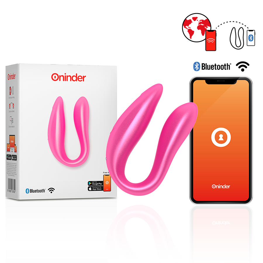 Смарт-вибратор для пар DOUBLE PLEASURE, розовый Oninder (Испания) Sex Aura Киев - изображение 1