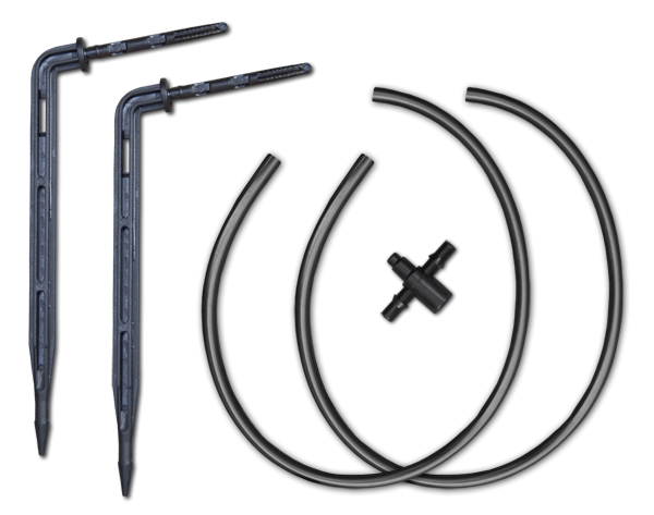 Комплект для прикореневого зрошення з прямою крапельницею х2, під шланг 4мм, DSK-2121L Київ - фото 1