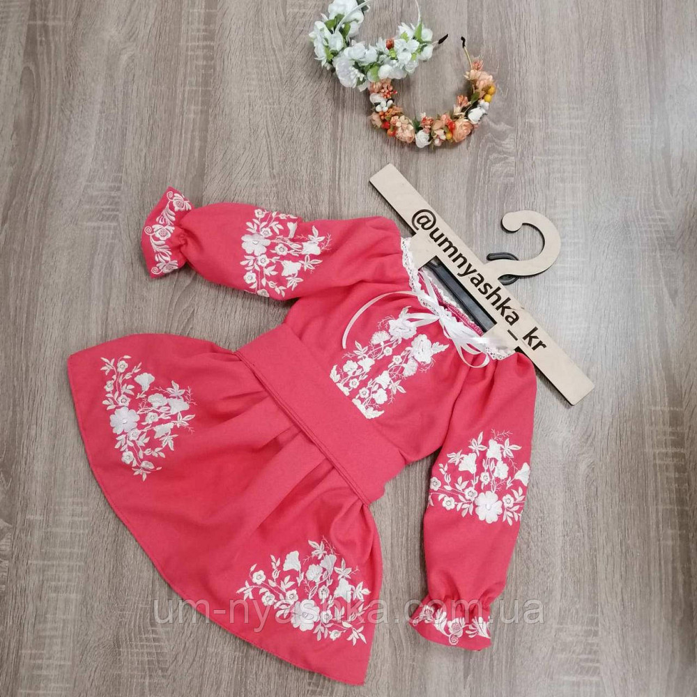 Рожеве вишите плаття Квіткова поляна Кривий Ріг - фото 15