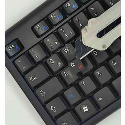 Наклейка на клавиатуру BestKey непрозрачная чорная, 76, оранжевый (BKU13ORA/014) Винница