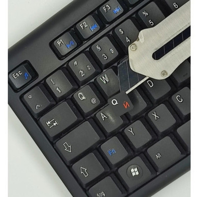 Наклейка на клавиатуру BestKey непрозрачная чорная, 76, оранжевый (BKU13ORA/014) Винница - изображение 3