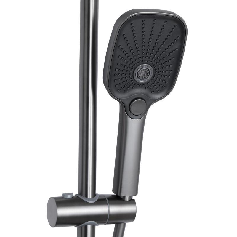 Душевая система из латуни Qtap Gemini на три потребителя (с изливом) QTGEM111GMB45688 Gunmetal Black PVD Харьков - изображение 4