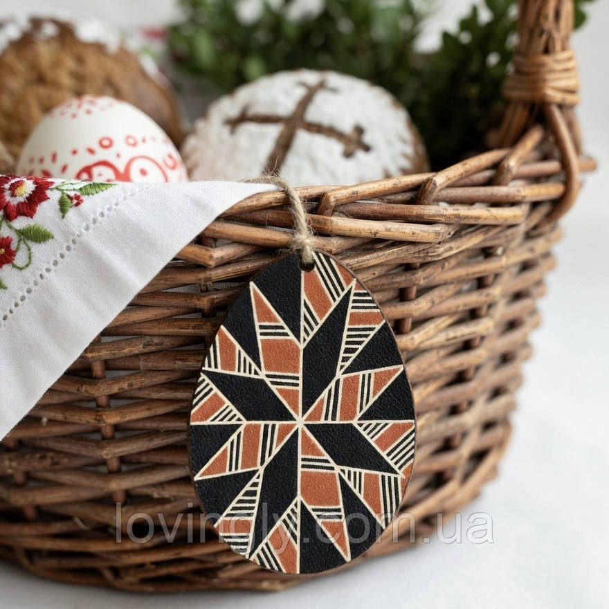 Сувенир традиционный орнамент фанера 65×45 мм крупнодной декор Ирпень - изображение 1