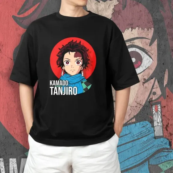 Футболка для подростка мальчика с принтом Клинок, рассекающий демонов Танджиро Камадо Размер 160 Anime10348 Днепр