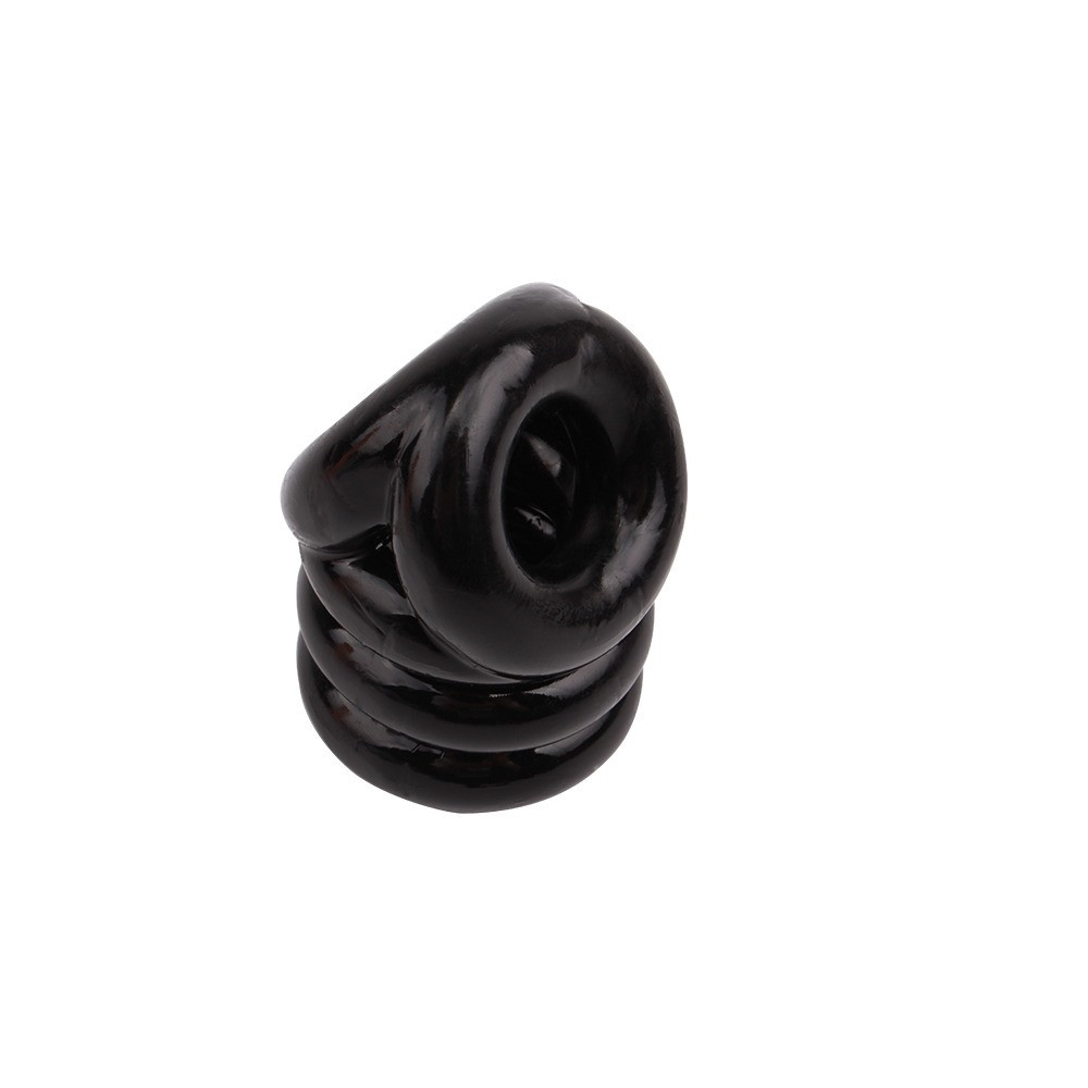 Эрекционное кольцо Chisa GK Power Triangle++ Ring с утяжкой на мошонку, черное Sex Aura Киев - изображение 4