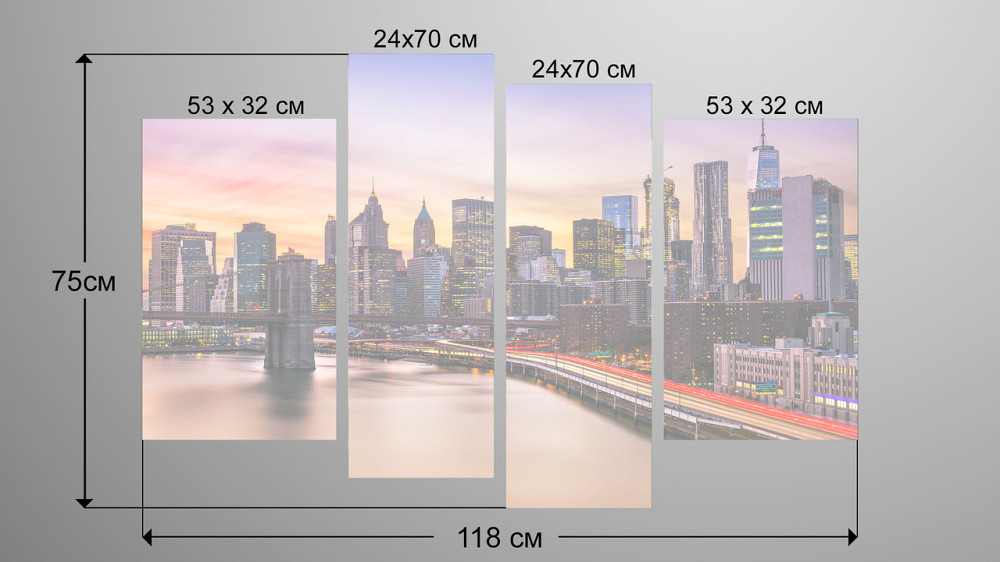 Модульна картина Місто Art-24_4 Київ - фото 3
