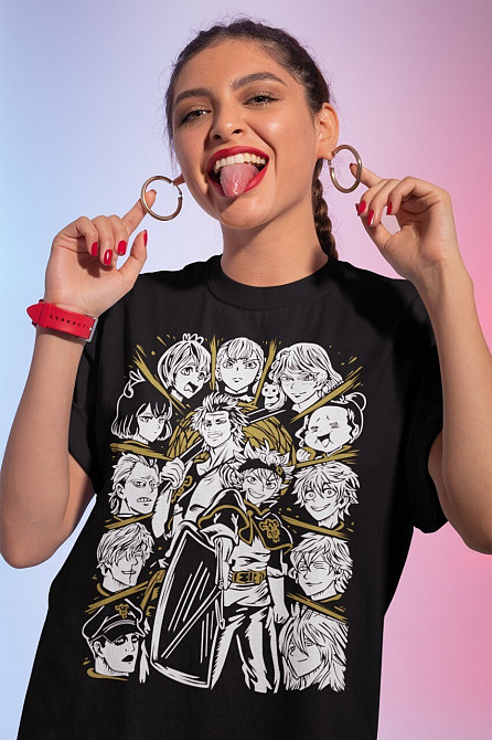Футболка аниме Чёрный клевер оверсайз (S/M/L) Черний AnimeJ0526 Днепр - изображение 1