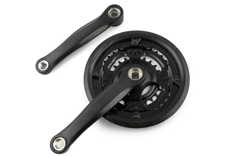 Зірки велосипедні (передні) 26/36/48T (+2 шатуни L-17 см, квадрат, чорні, із захистом) Мукачево - фото 1