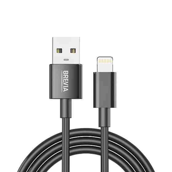 Кабель Brevia USB to Lightning 2,4А 1м, чорний box (55100BULC1) Львів