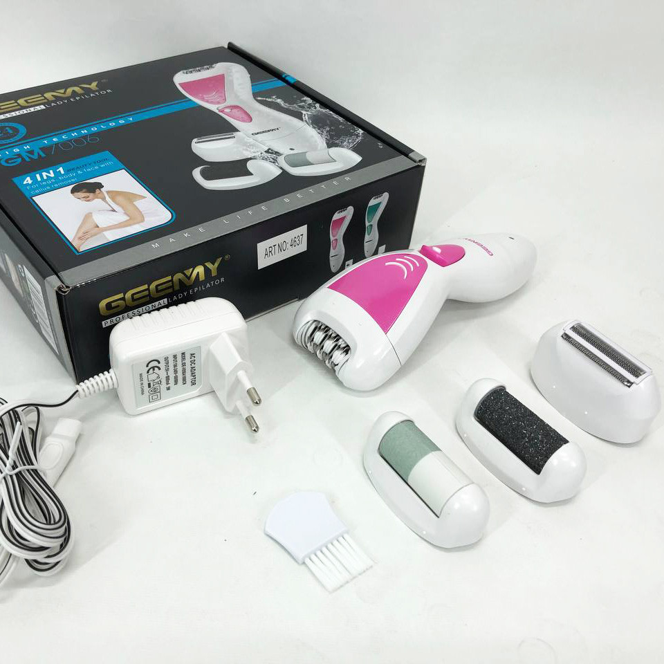 Прибор для чистки пяток электрический Gemei GM-7006 4в1, Эпилятор для коротких волос EG-51 Львов - изображение 10