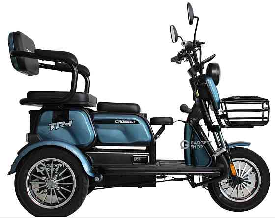 Електроскутер триколісний Crosser TR1 PRO (1200ВТ 72В 24Ah) - Синий. Харьков