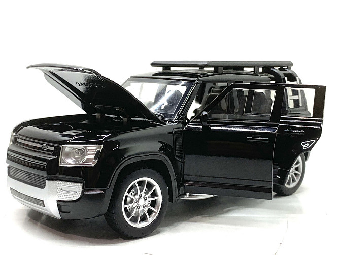 Машина Автосвіт Land Rover Defender інерційна масштаб 1:24 відчиняються двері капот багажник 21 см Чорна (AP-2018) Чернігів - фото 7
