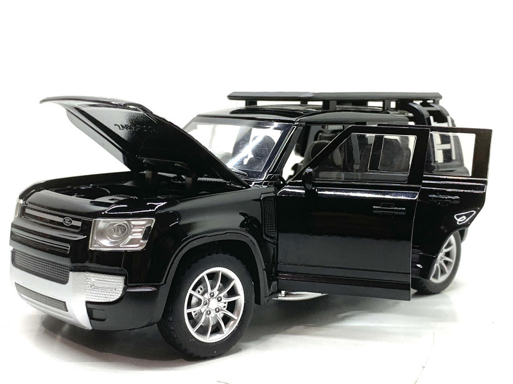 Машина Автосвіт Land Rover Defender інерційна масштаб 1:24 відчиняються двері капот багажник 21 см Чорна (AP-2018) Чернигов - изображение 7