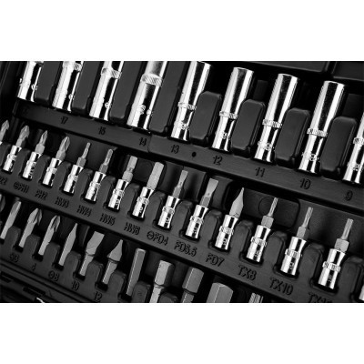 Набор головок Neo Tools 94шт, 1/2", 1/4", CrV, кейс (10-062) Винница - изображение 9