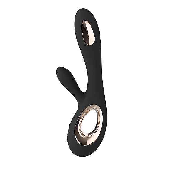 Вибратор-кролик LELO Soraya Wave Black, манящие движения ствола Sex Aura Киев