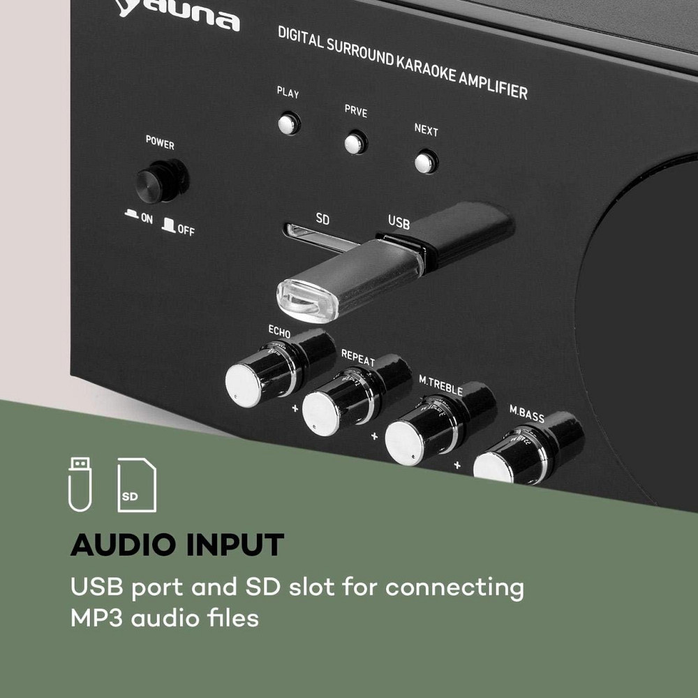 УЦЕНКА! Цифровой усилитель звука Auna AMP-218 BT 5.1 AUX USB Bluetooth Караоке из Германии Днепр - изображение 5