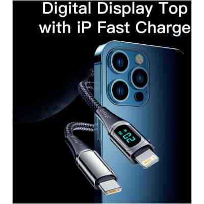Дата кабель USB-C to Lightning 2.0m 20W Digital Display black Essager (EXCTL-YDA01) Вінниця