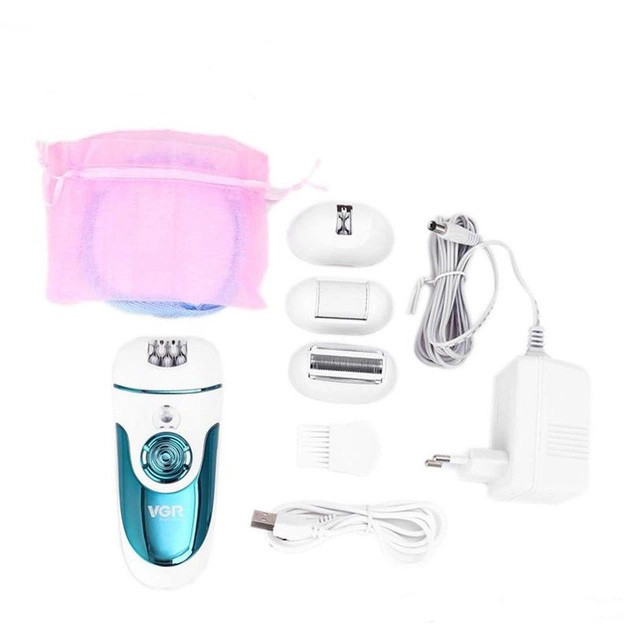 Домашній епілятор для зони бікіні VGR, Епілятор з насадками для чутливих зон Пемза шліфування п'ят PD-85 Львів - фото 6