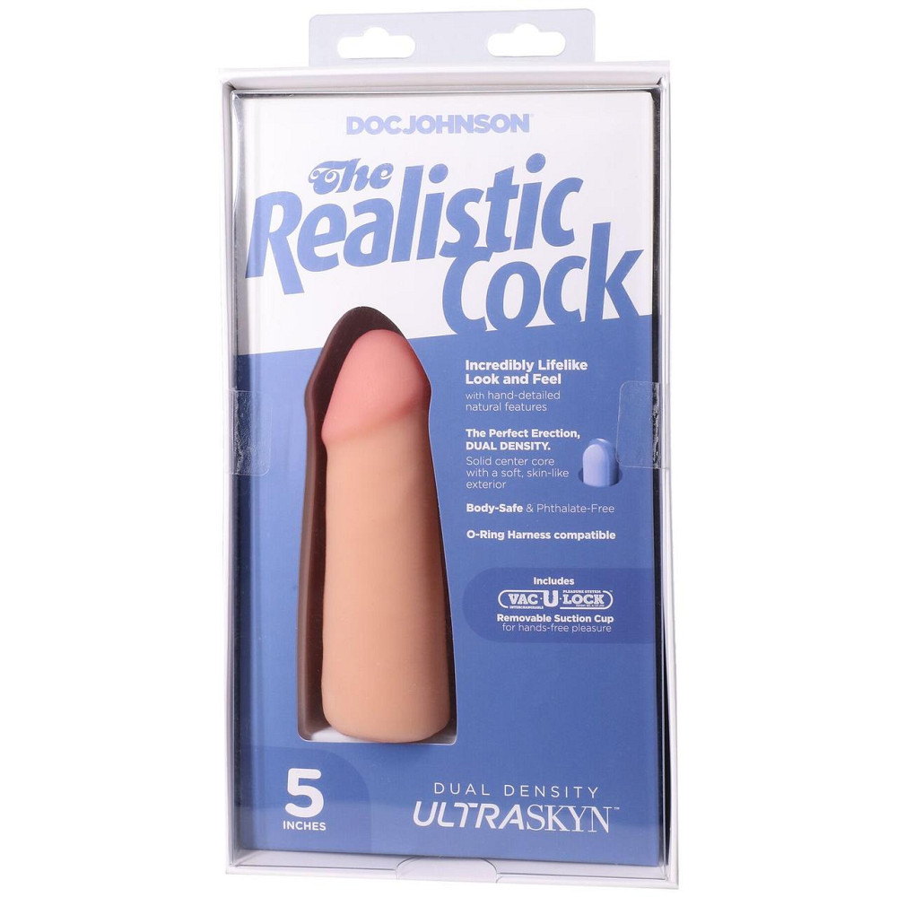 Фалоімітатор Doc Johnson The Realistic Cock ULTRASKYN - 5 Inch Vanilla Sex Aura Київ - фото 9