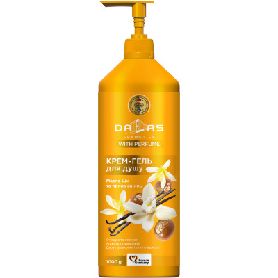 Гель для душа Dalas Масло ши и пряная ваниль 1000 г (4260637722621) Винница - изображение 1