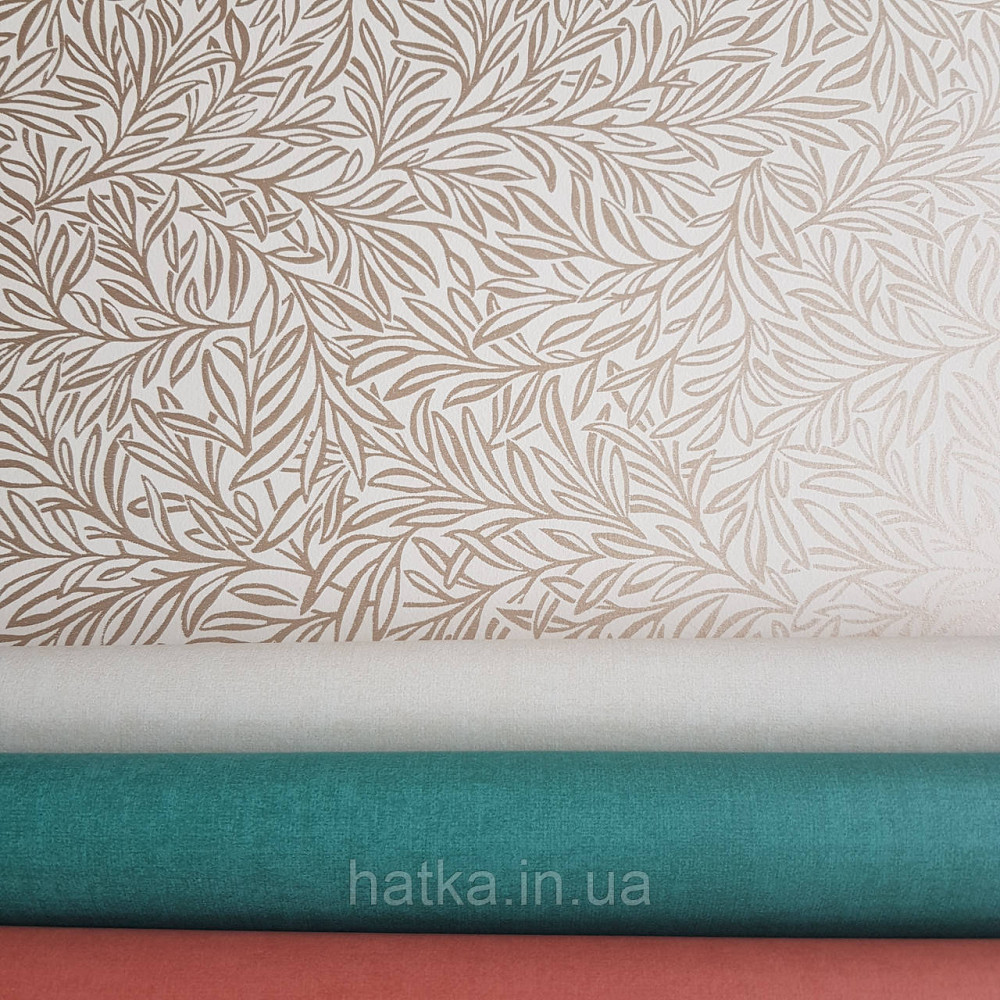 Обои флизелиновые экологически чистые Rasch Salisbury 0.53х10 листья ветки маленькие золотистые на песочном Киев - изображение 3