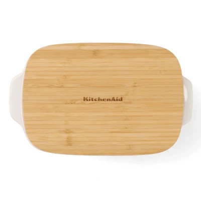 Форма для выпечки KitchenAid з кришкою керамогранітна 1,9 л Кремова (CC006107-001) Винница - изображение 3