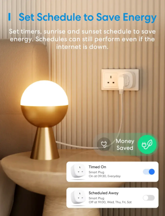 Meross MSS110 Smart Plug Mini - 13A Wi-Fi Plugs Працює з Alexa, Google Home, сумісний із SmartThings Wireless Remote Control Plug Київ