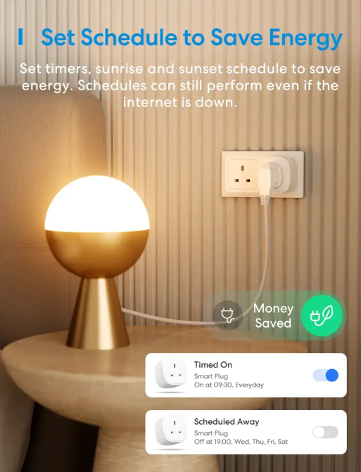 Meross MSS110 Smart Plug Mini - 13A Wi-Fi Plugs Працює з Alexa, Google Home, сумісний із SmartThings Wireless Remote Control Plug Київ - фото 5