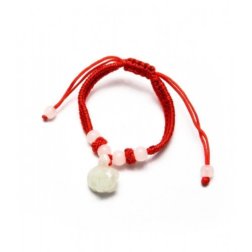 Красный браслет с подвеской нефрит Черепашка Киев - изображение 1