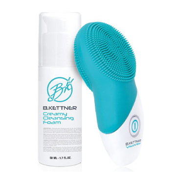Силіконова щітка для обличчя Methode Brigitte Kettner VisoVibe (Aqua Blue): Професійний очищувальний масажер Київ - фото 7