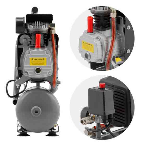 Компресор, 9 л, 0,75 кВт, 220 В, 8 атм, 160 л/хв, 80 дБ INTERTOOL PT-0002 Київ
