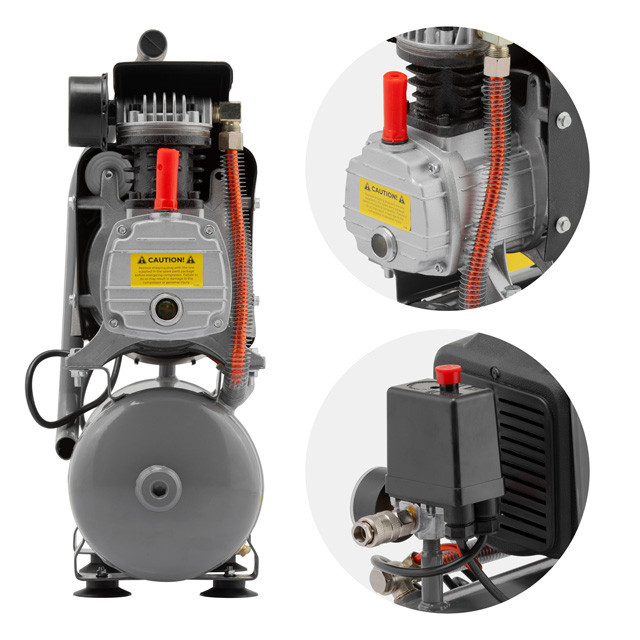 Компресор, 9 л, 0,75 кВт, 220 В, 8 атм, 160 л/хв, 80 дБ INTERTOOL PT-0002 Київ - фото 5