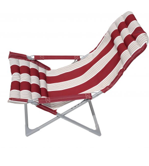 Шезлонг Складаний Тканинний Червоний Для Дачі Або Риболовлі Київ