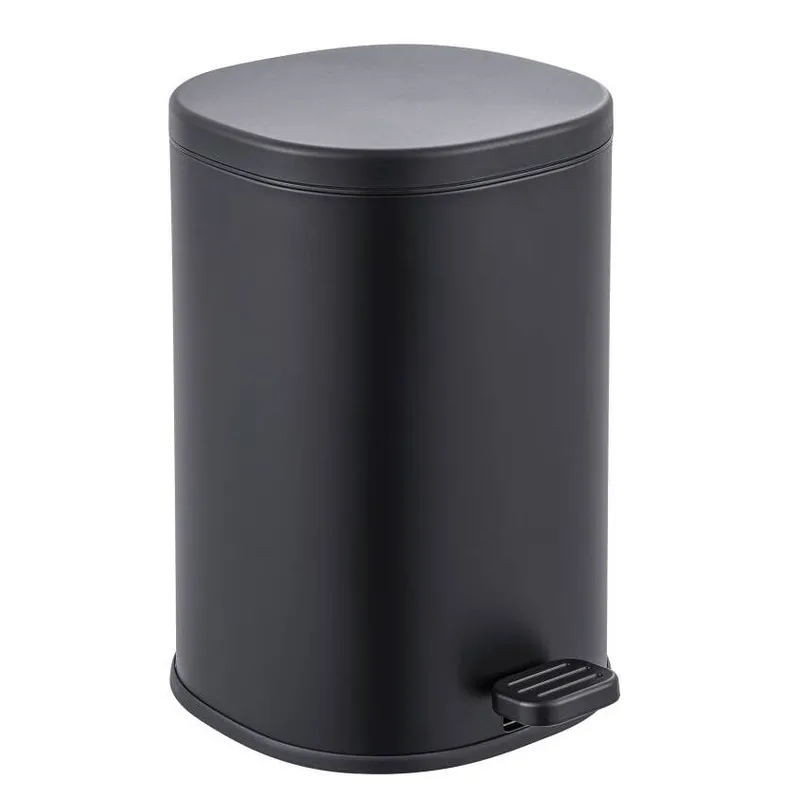 Відро для сміття з плавним закриттям овальне Zerix Prime-TC0105 Black 5л колір чорний (ZX5902) Київ - фото 1